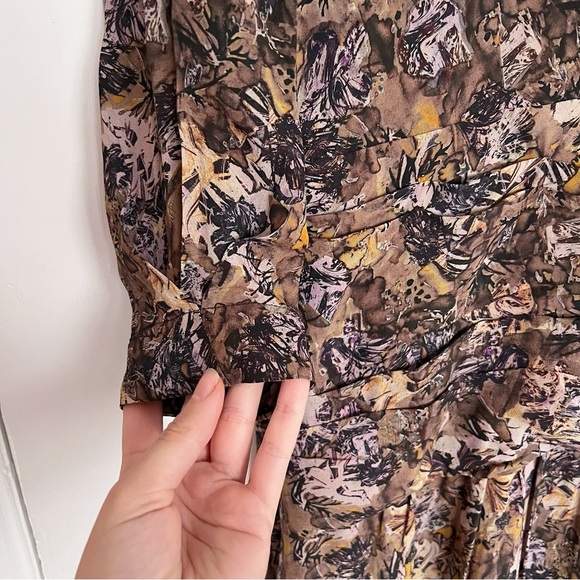 IRO • Mauri Wrap-Effect Printed Crepe de Chine Midi Dress maxi floral viscose - Picture 5 of 10